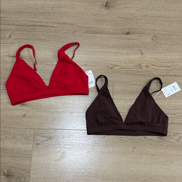 Other - Women's Red and Brown Bralette Set